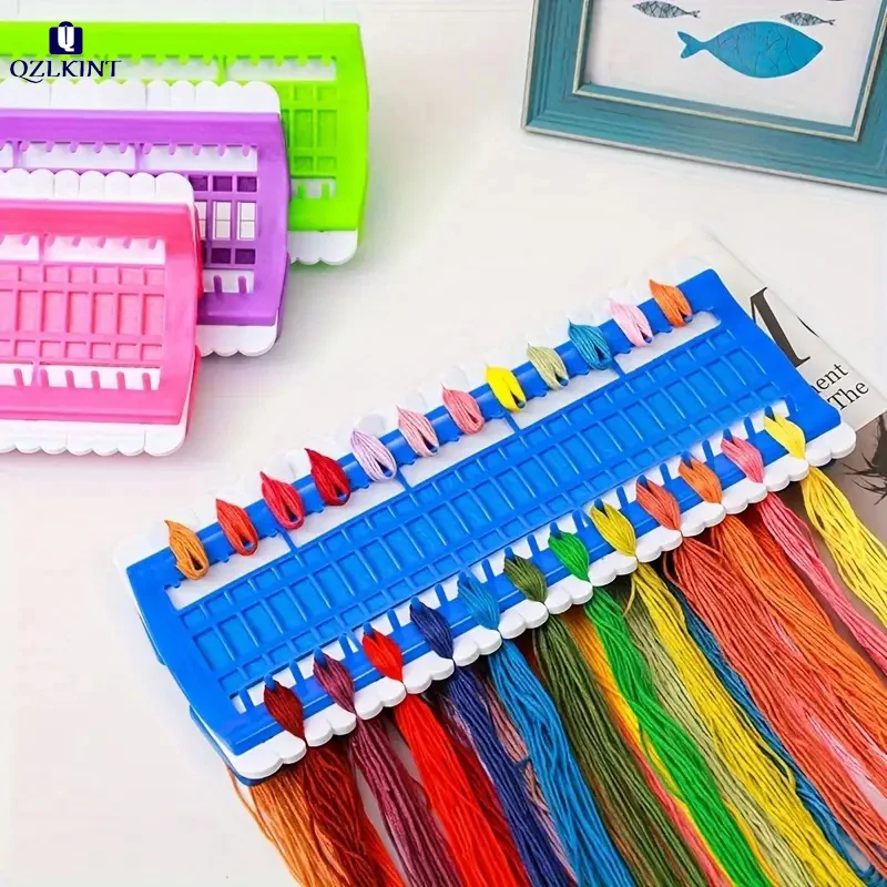 

1 piece Cross-stitch Thread Organizer, DIY Embroidery Tool, 30 Holes & 50 Positions Thread Arranger