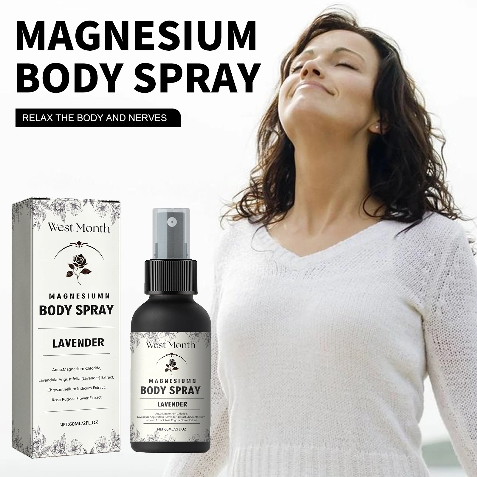 

Body Spray Relief Muscle Tension Improving Sleep Quality Eliminate Fatigue Promote Body Relaxation Magnesium Night Care Spray