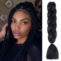 Trenzas Jumbo de pelo Kanekalon, pelo de expresión para trenzas, extensiones de cabello trenzado sintético, extensiones de cabello trenzado colorido de arcoíris