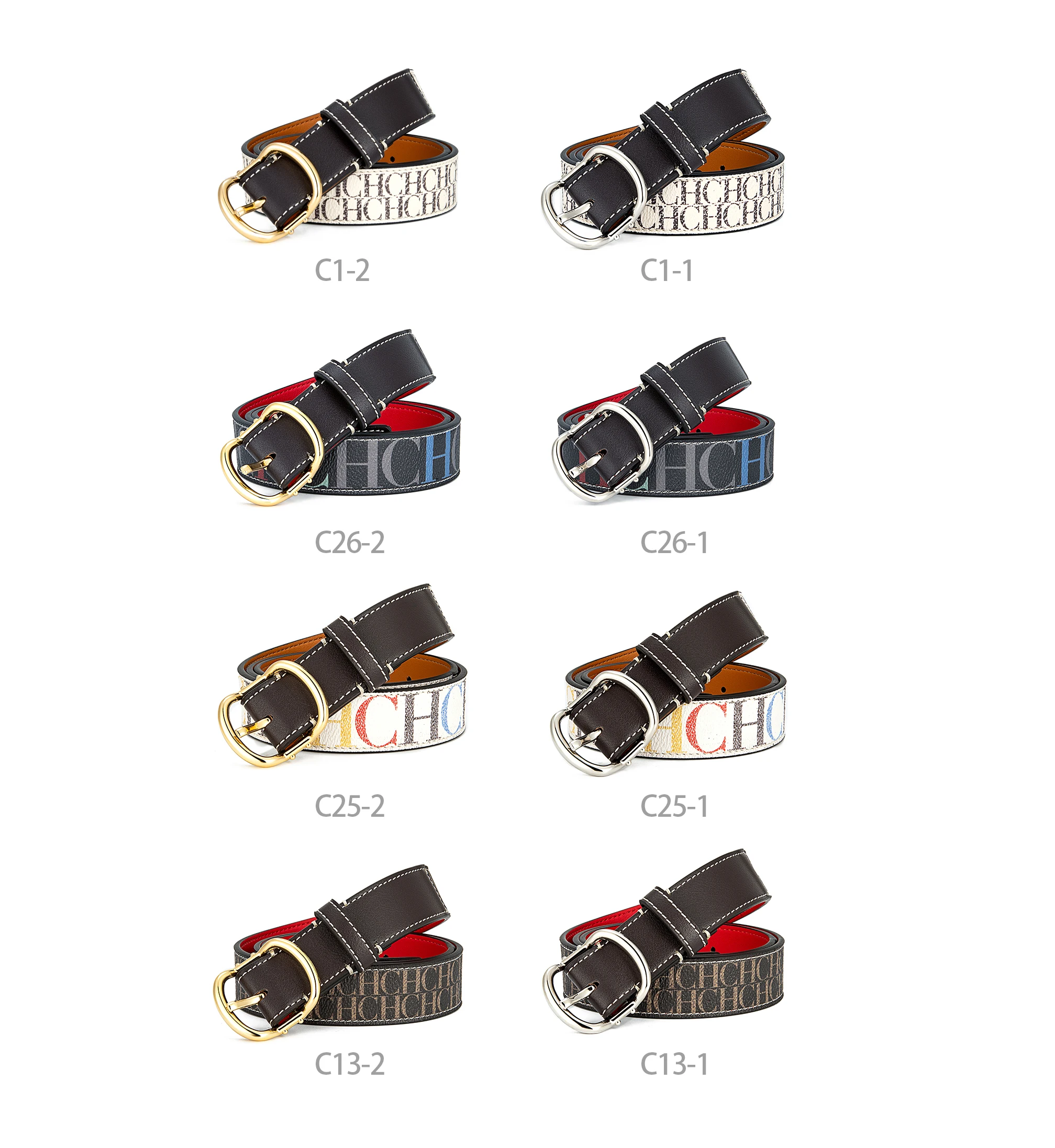 CHARMING Fashionable Women's Belt Designer New PVC Material Length Adjustable Send Perforated Gift Box Package Women's Belt