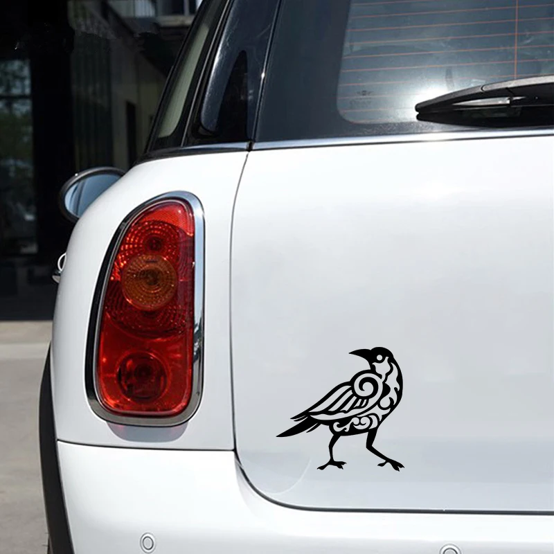 Celtic Crow Vinyl Car Sticker Odins Raven Viking Raven Celtic Norse Decals Car Window Laptop Decoration Car Accessories Decal