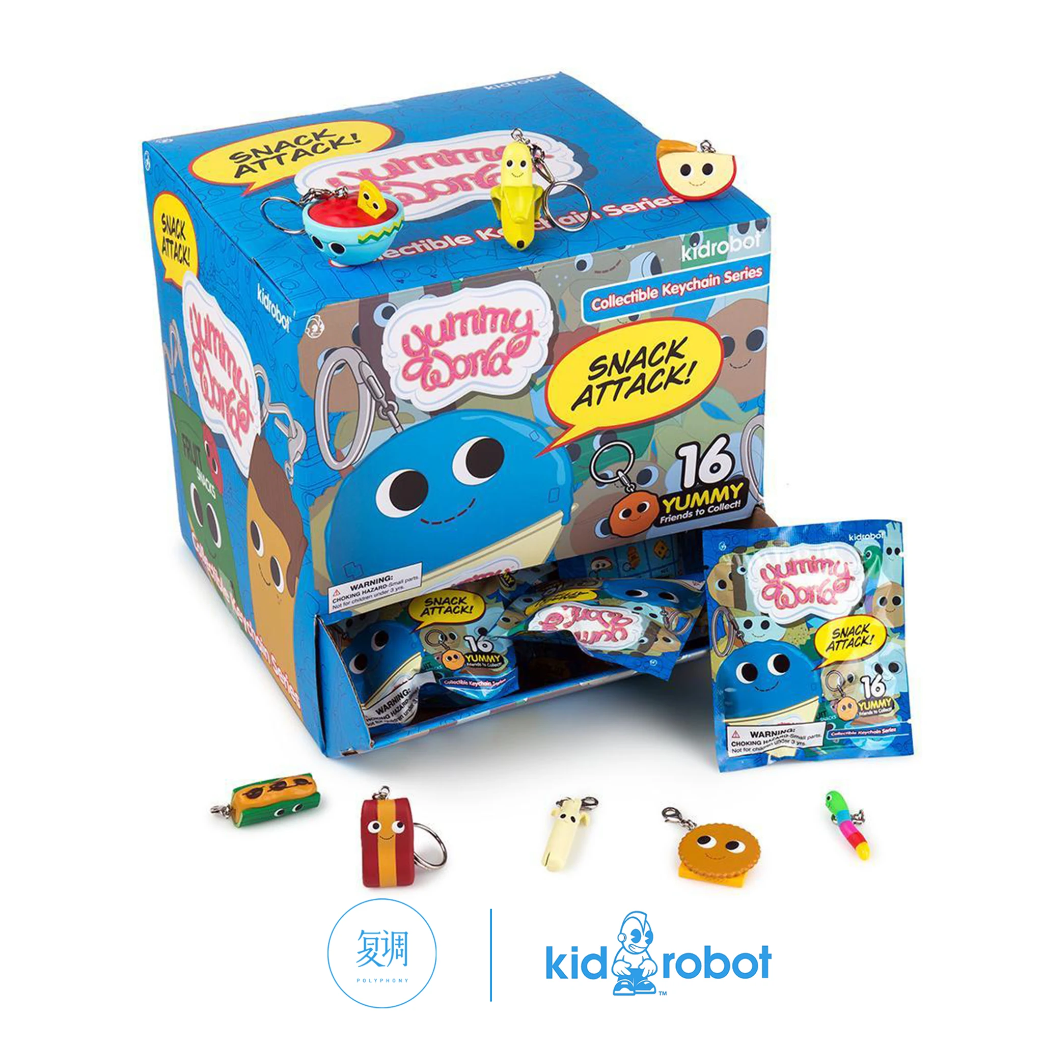 In Stock Yummy World Snack Attack Keychain Series Kidrobot Blind Box Art Cute Toy Collection Gift