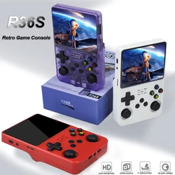 R36S Open Source Game Console 3.5Inch IPS Screen Linux System Classic Video Gaming Consoles 64G Portable Pocket Games Players