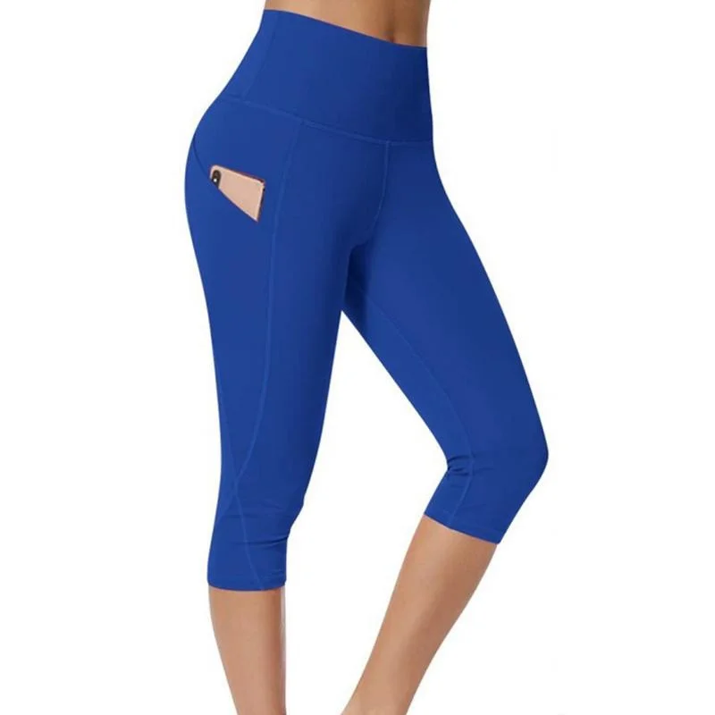 Women Fashion Seamless Yoga Pants With Pocket High Waist Push Up Fitness Leggings Ladies Solid Causal Sports Workout Gym Tight