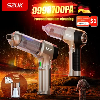 SZUK 휴대용 고압 자동차 진공 청소기, 휴대용 미니 진공 청소기, 무선 강력한 흡입, 자동차 청소기, 가전 제품 차량용 청소기 무선 청소기 차량용 청소기 초강력 휴대용 청소기 무선 진공 청소기 차량용 진공 청소기