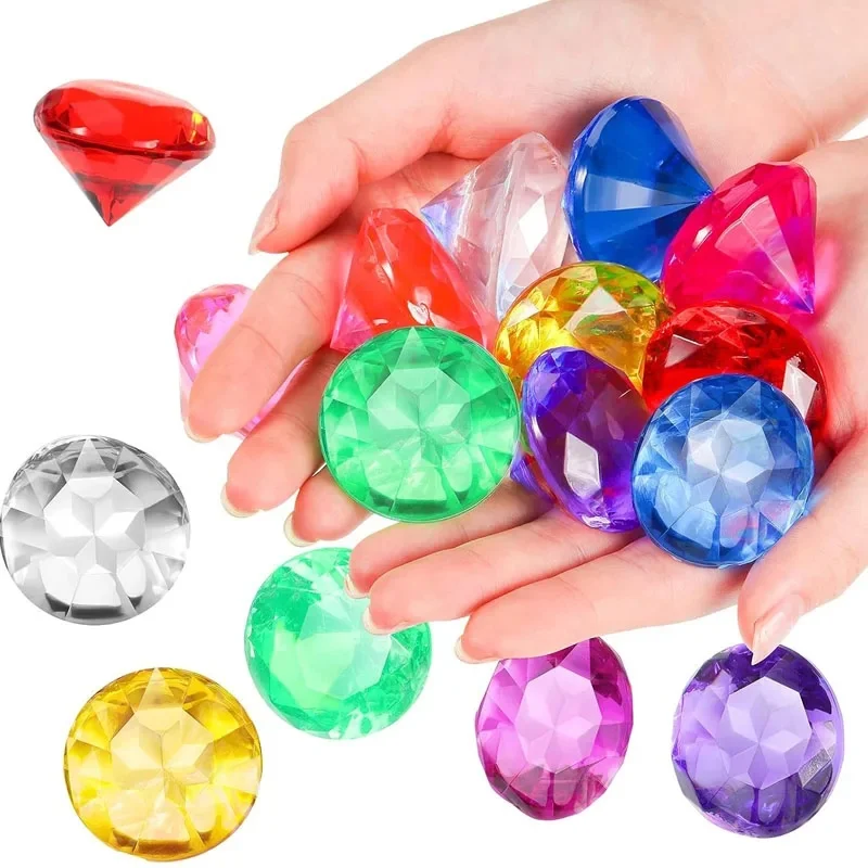 Jouet diamant en acrylique pour enfants, 7,5, jeux de fête d'overdose de sagesse, grande gemme, nouveauté, cadeaux d'Halloween pour garçons et filles, 40mm, 10 pièces