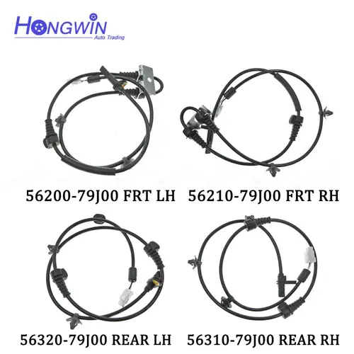 Sensor de velocidad ABS delantero trasero izquierdo y derecho compatible con Suzuki SX4 2007-2013 2.0L OE # : 56320-79J00 56310-79J00 56200-79J00 56210-79J00