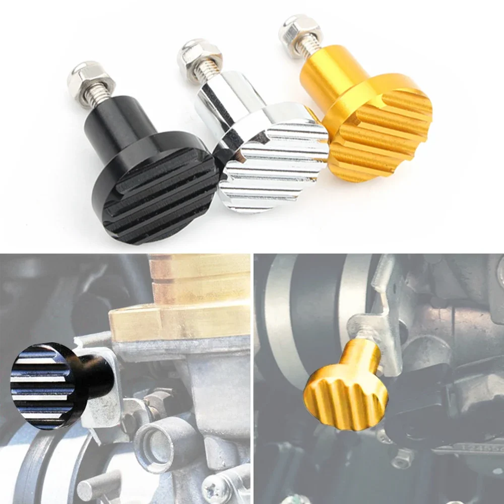 Bouton de starter de carburateur cannelé de moto, accessoires de moteur en aluminium CNC, Triumph ScramJeff Thruxton 900 Bonneville T100 SE