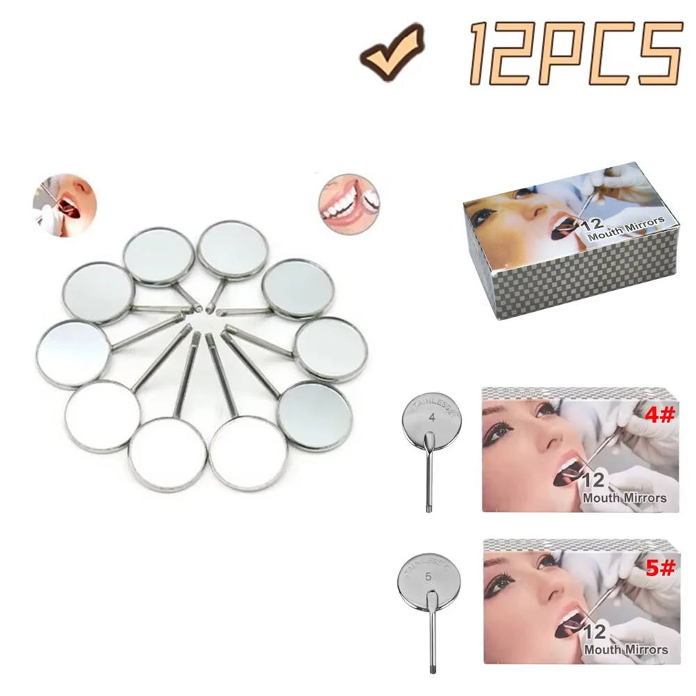 

Dental Mirror Stainless Steel Mouth Mirror Dental Hygiene Kit Instrument Dental Reflector Dentist Tools