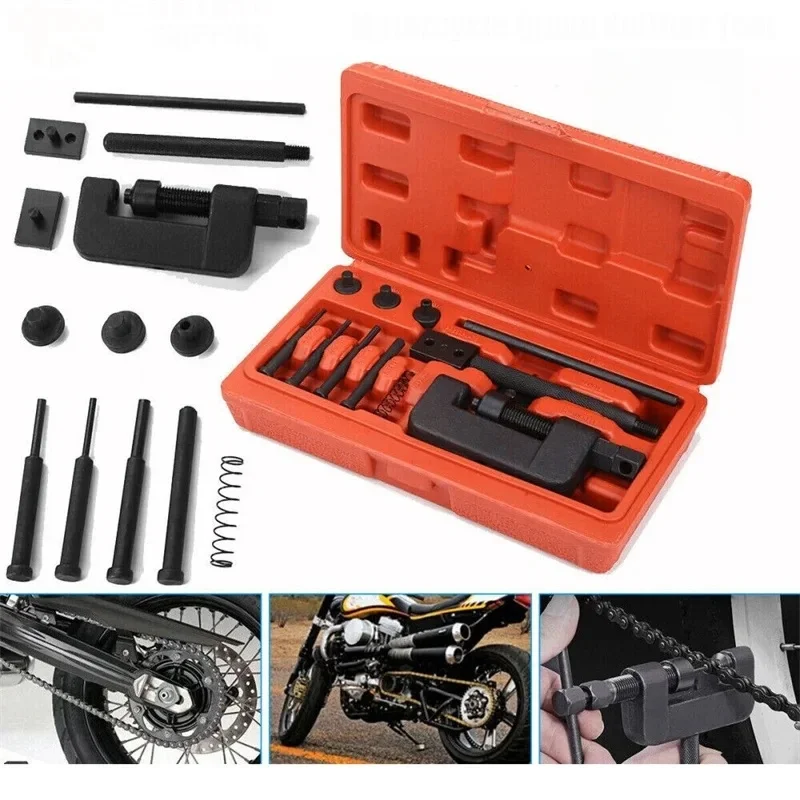 AliExpress NONE 13PCS Chain Repair Tool Set Motorcycle Chain Splitter Breaker Motorbike Mountainb Riveting Tool Heavy Duty Link O Ring Bicycle