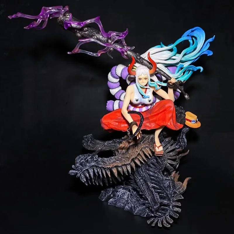 42cm anime ein stück wano country kaidos tochter yamato thunder bagua battle ver. Gk pvc Action figur Statue Modell Spielzeug Puppe