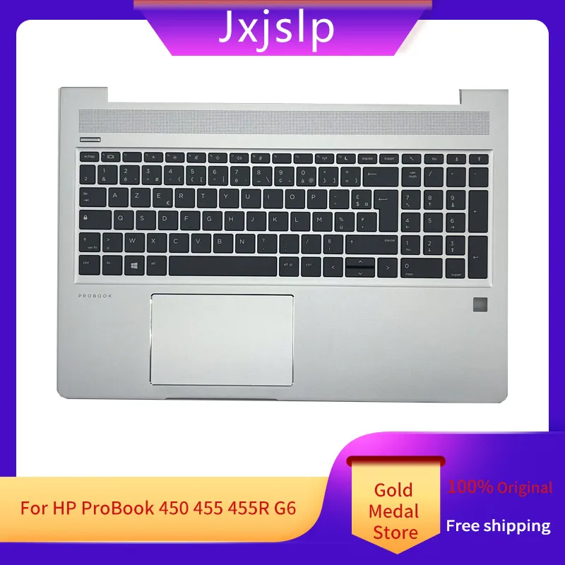 

Jxjslp New Origina FR Keyboard For HP Probook 450 455 G6 455R X8K Zhan66 15 Palmrest with FR Keyboard Touchpad Silver