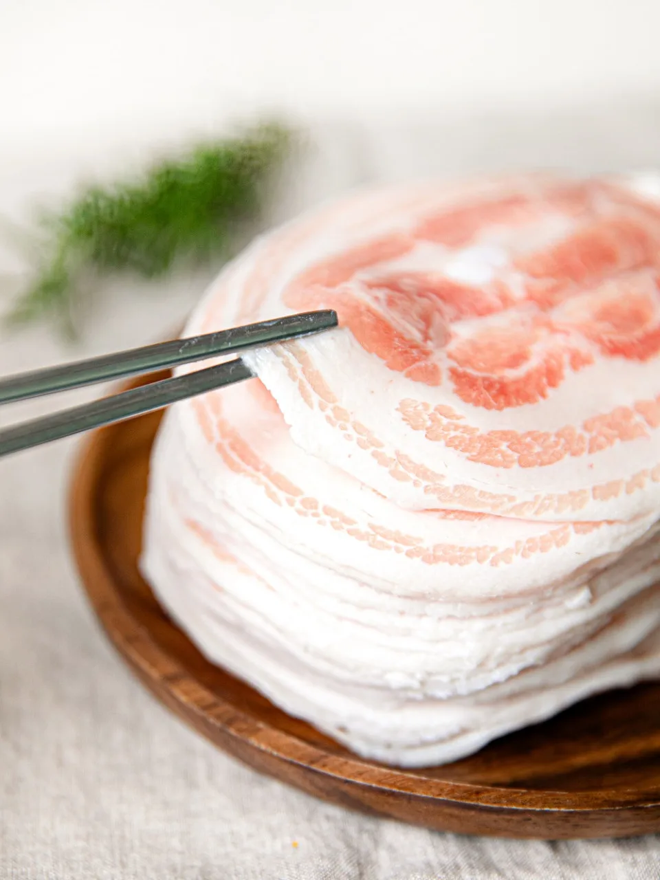1mm 국내산 냉동 대패 꽃삼겹 500g