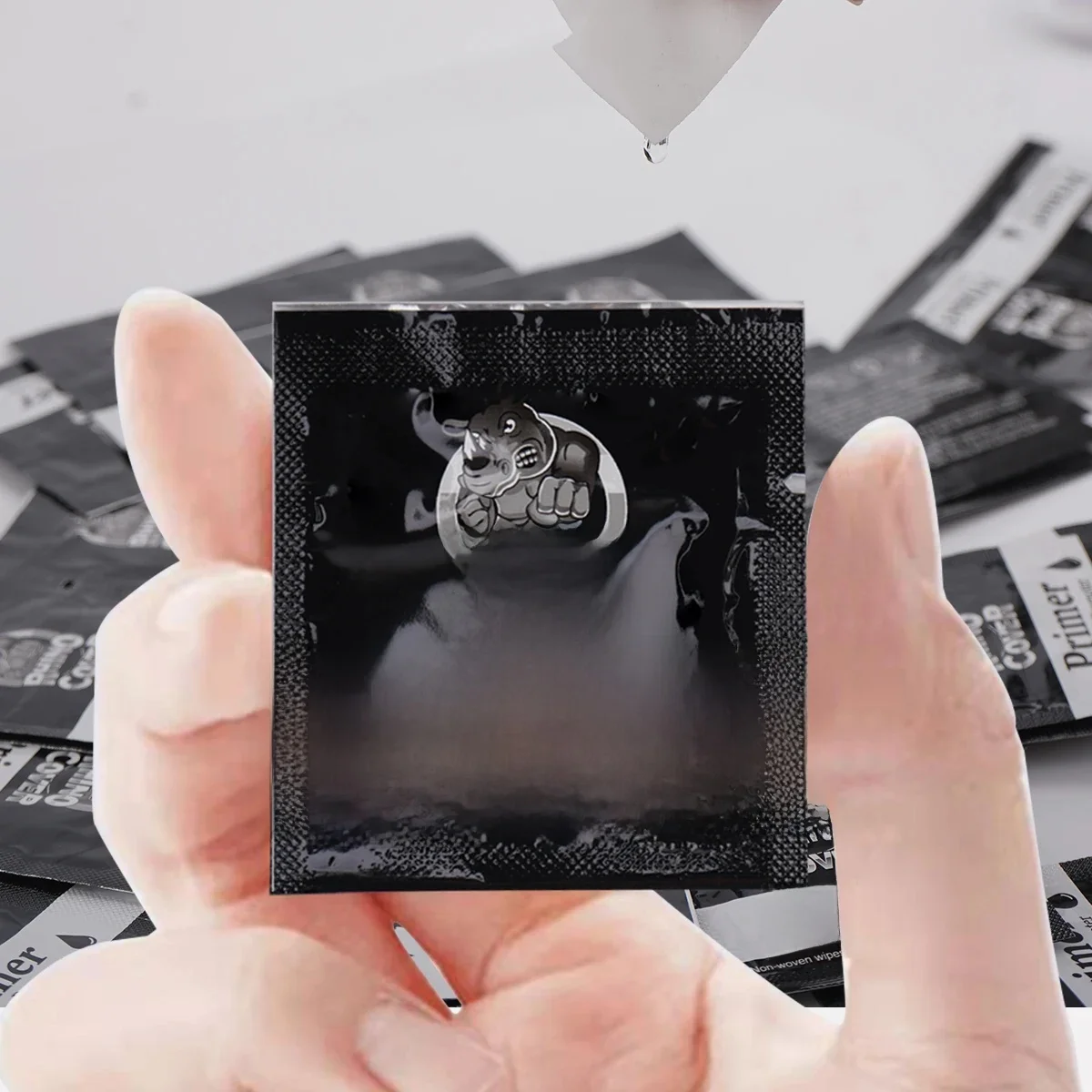 Sacs de promoteur d'adhérence primaire, lingettes non tissées pour rehausseurs de ruban adhésif double face, augmente l'adhérence