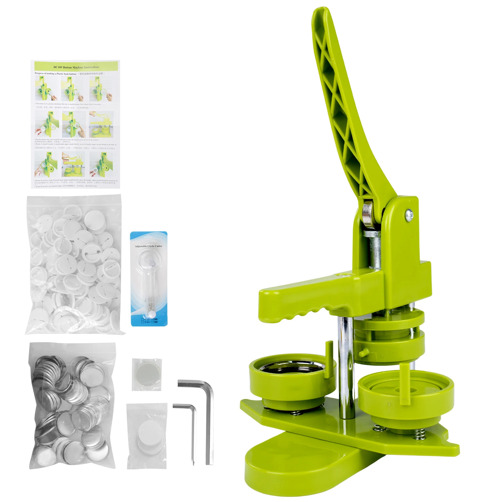Para Máquina de Hacer Botones DIY, Kit de Máquina de Prensado de Botones DIY de 32mm sin Instalación, Fácil de Operar
