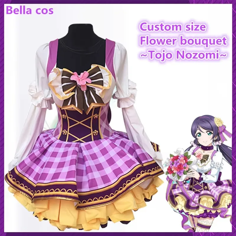 

Custom Size LoveLive Flower Bouquet Tojo Nozomi Cosplay Costume Female Dress Uniform Halloween Outfits Women Anime Clothes Suits