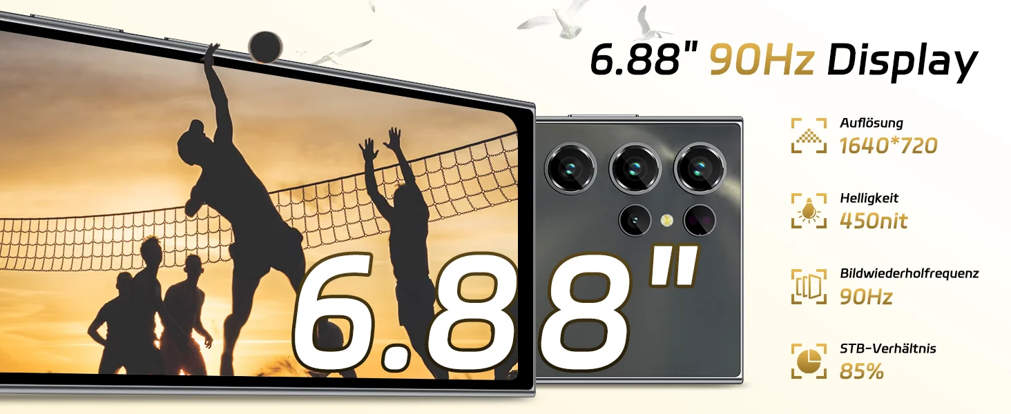 OUKITEL C61 Entsperrtes Handy 2025- Android 15, 6,88 Zoll Display Smartphone, 5150mAh Akku, 16GB+128GB/1TB, 13MP Kamera – Detail 5