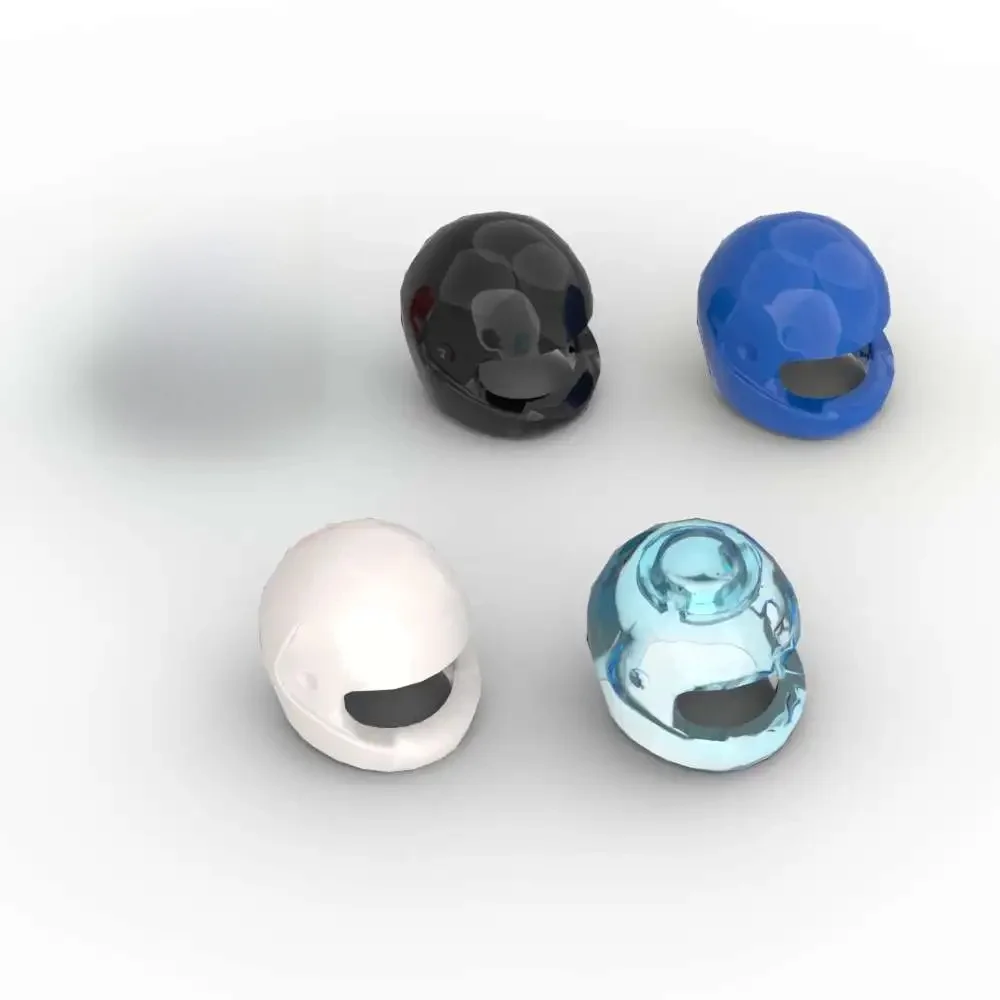 MOC 10 pièces 2446 blocs de construction de casque 30124 couvre-chef de moto 88415 assembler brique particules Puzzle jouet enfants cadeaux d'anniversaire