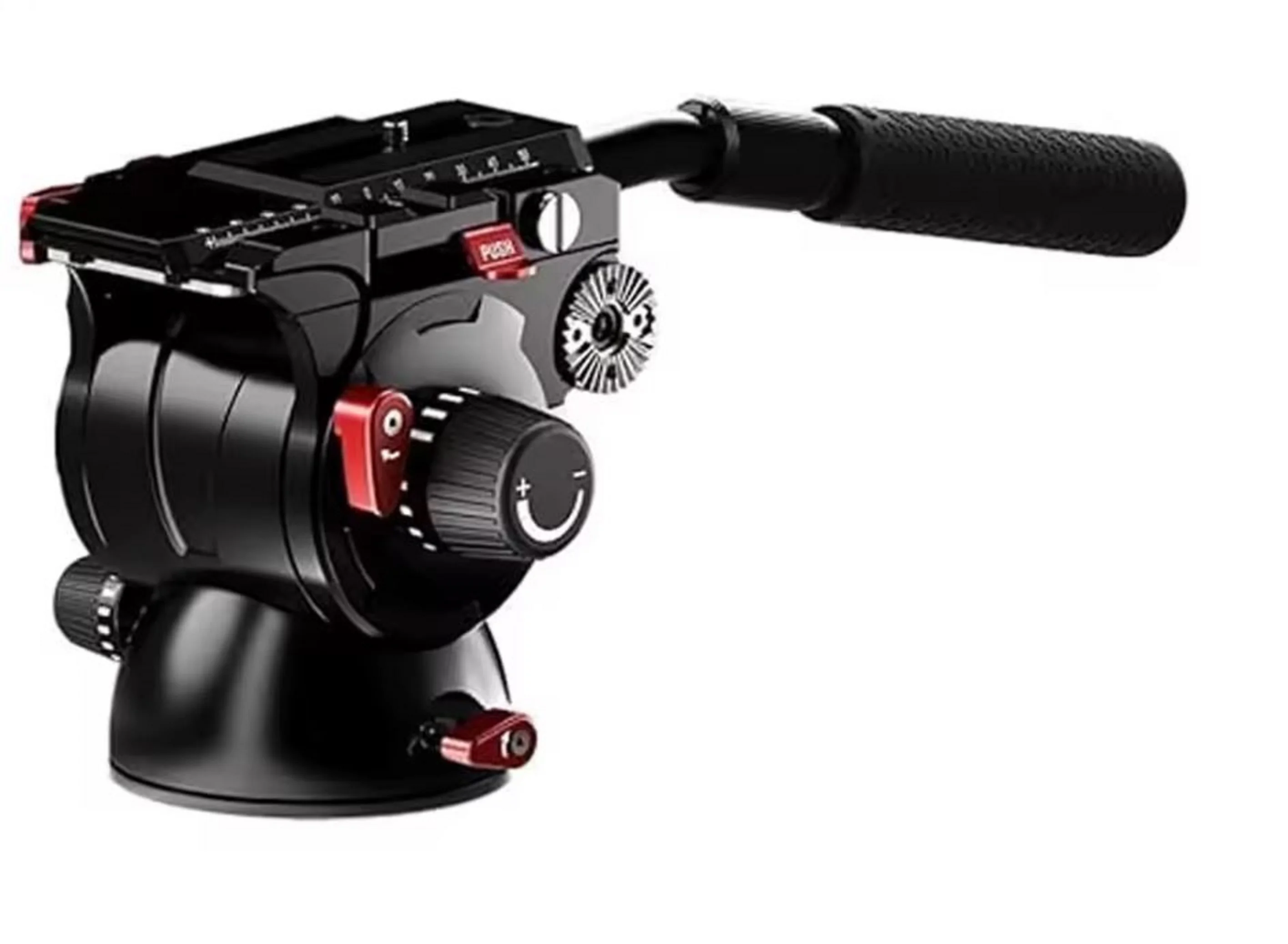 Placa deslizante de liberación rápida para todas las cámaras superiores Cámara de vídeo Trípode Fluid Drag Pan Head