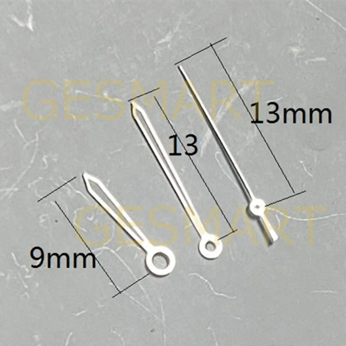 Arrow Shape Silver Trim Watch Hands