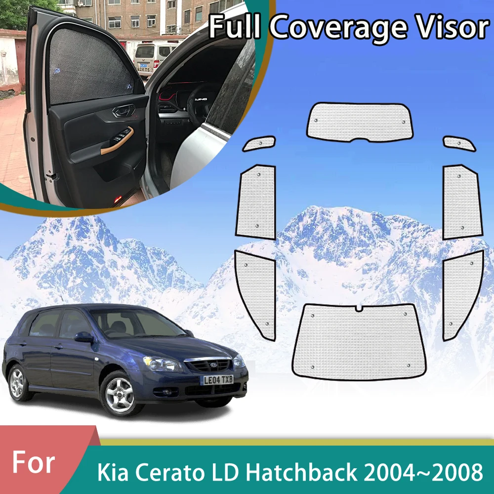 

For Kia Cerato Sephia Spectra Hatchback LD 2004-2008 2006 Car Full Coverage Parasol Anti-UV Accessories Sunshades Window Visors