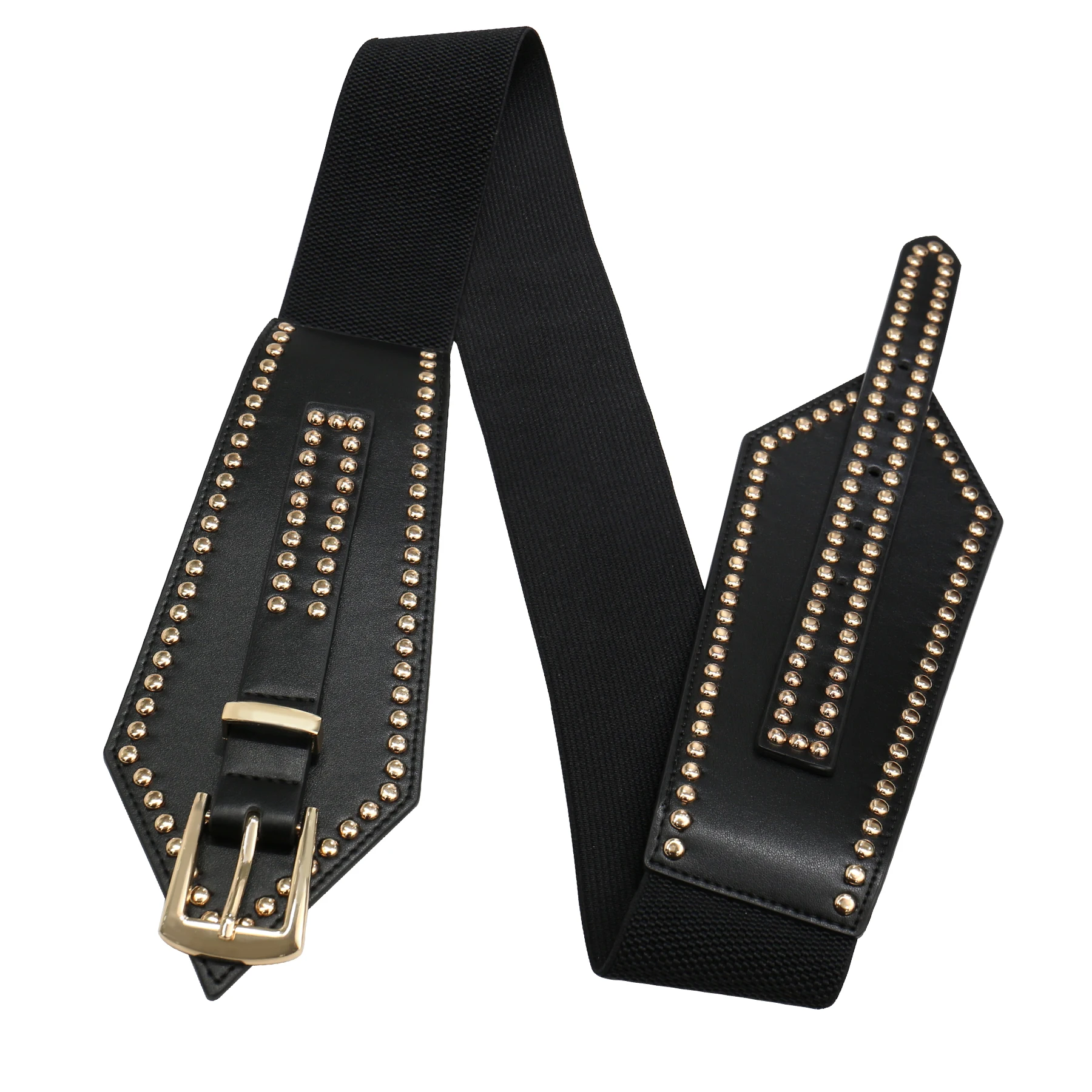 حزام مطاطي عريض للنساء، أحزمة فاسق قابلة للتمدد مكتنزة للنساء، حزام خصر ريترو #4