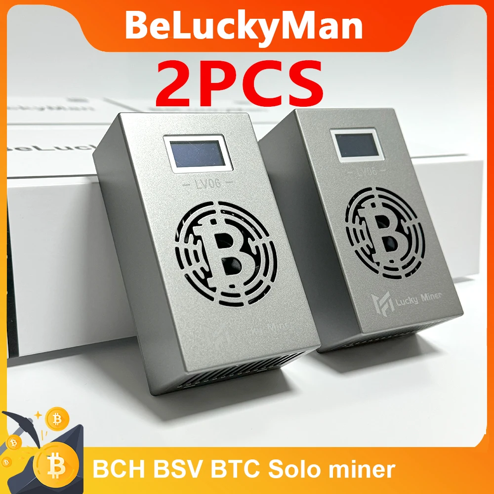 

2pcs Bitaxe lucky miner lv06 btc miner machine 504GH/S SHA256 WIFI BTC BCH BSV DGB miner btc lottery miner solo miner