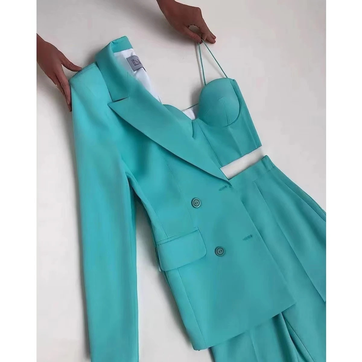 High Quality Fashion 2023 Blazer For Women Suit Set Slim Pants Suit Party Club Spring Summer