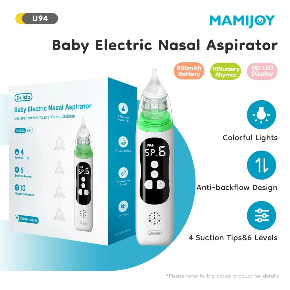 

MAMIJOY Electric Baby Nose Cleaner Silicone Adjustable Suction Electric Child Nasal Aspirator Convenient Low Noise For Newborns