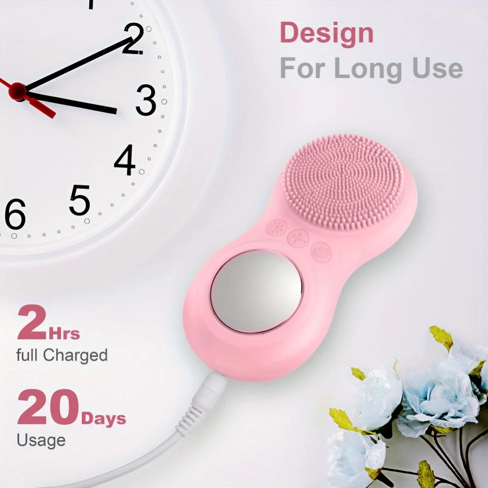 Elektrische vibrerende reinigingsborstel, siliconen en plastic, geurloos, multifunctionele lichaamsmassageapparaat en reiniger