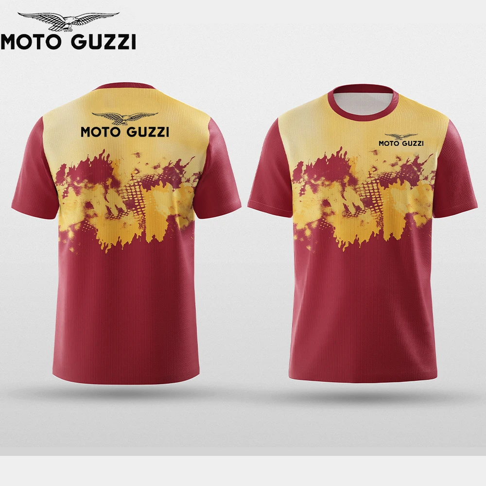 

Мужская футболка Moto Guzzi 2026 с принтом, круглым вырезом, коротким рукавом, для мотогонок, байкерская, уличная, повседневная, топ
