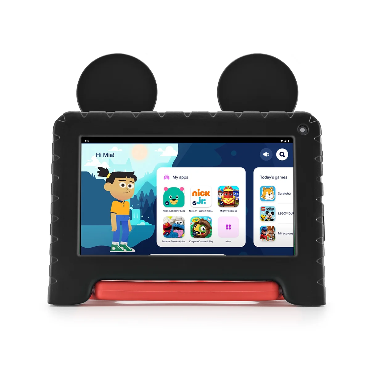 Multi Mickey Tablet with Parental Control 7 in 4GB RAM 64GB Android 13 Quad Core + Case + Wi-fi - NB413