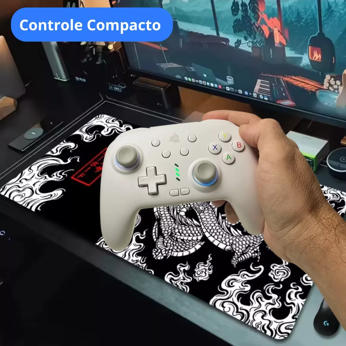 Bluetooth Wireless Gamer Control For PC Mobile Consoles Gamepad Joystick With Turbo Vibration Function and Long Lasting Battery