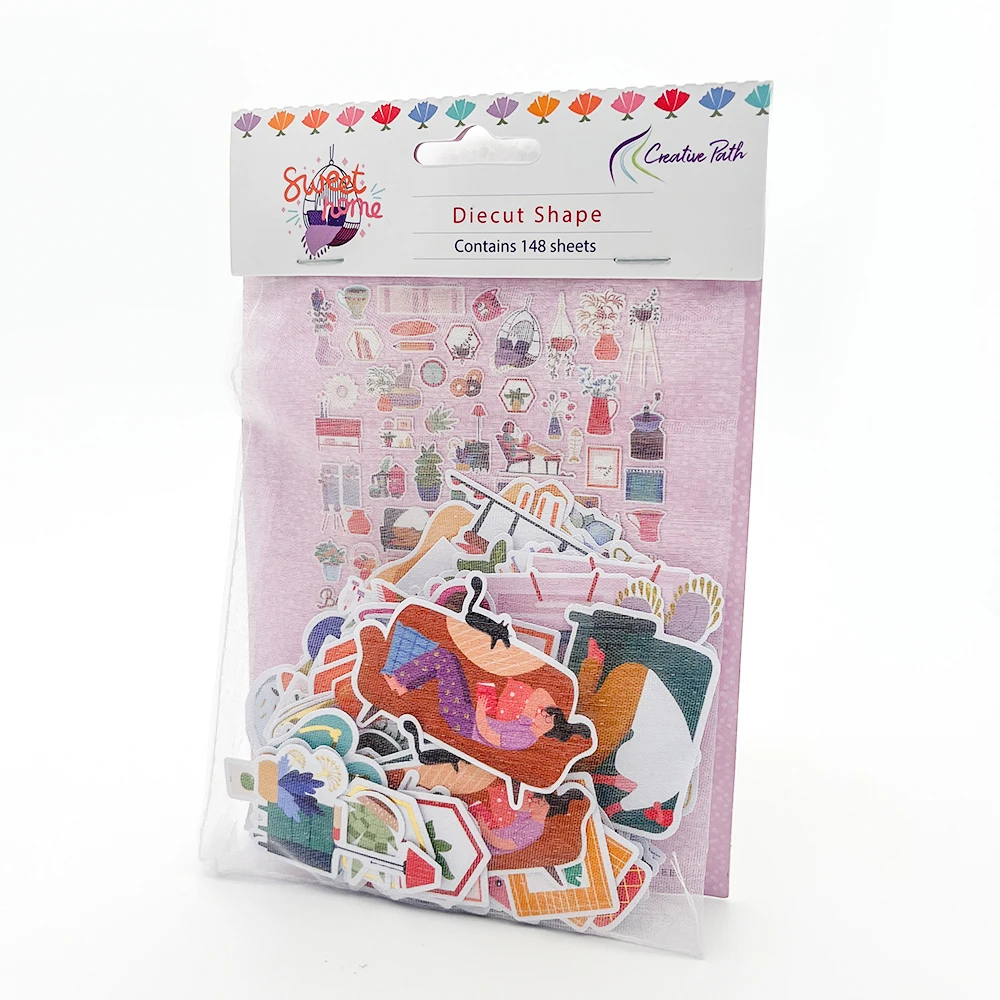 Creative Path 148 Stück Sweet Home Scrapbooking-Stanzformen, Relax Vacation Papier-Stanzformen, Ephemera für DIY-Kartenherstellung und Journaling – Detail 12