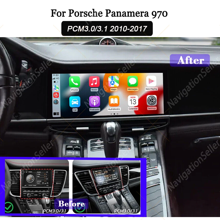 

12.3" Touch screen Car Radio Multimedia Video Player For Porsche Panamera 970 2010-2017 GPS navigation Android 13 Auto Carplay