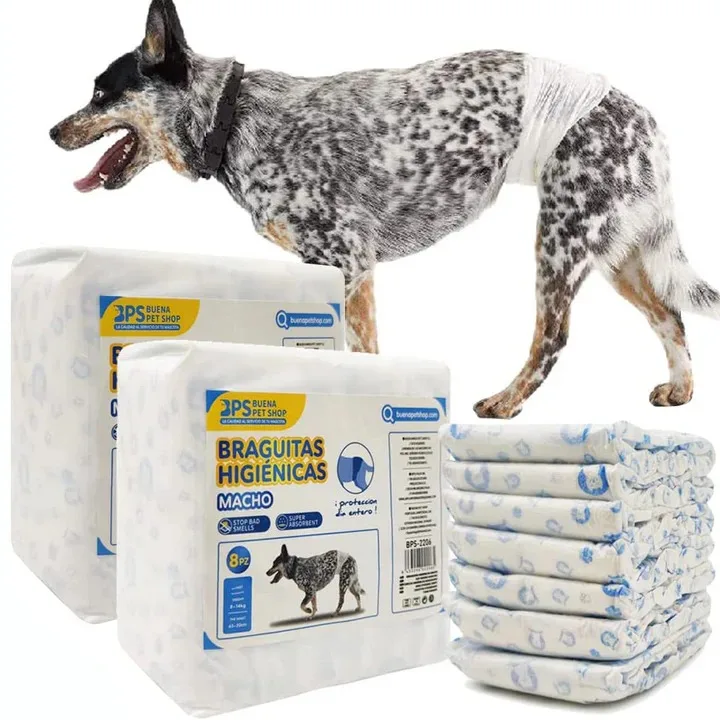 Pañal Mascotas Macho 8 piezas
