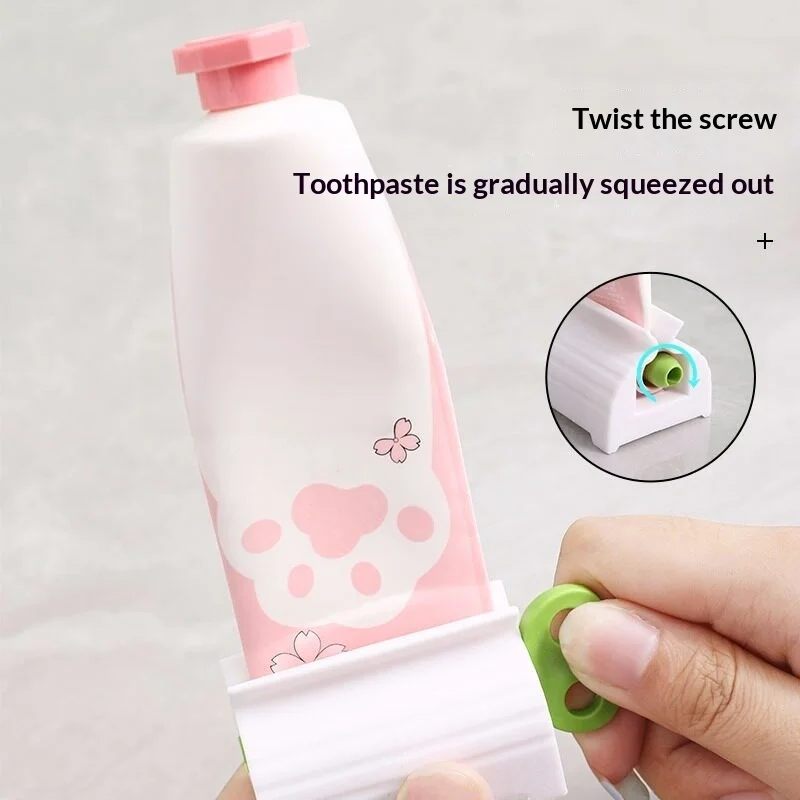 Toothpaste Squeezer Rotate Toothpaste Dispenser Holder Stand Reusable Bathroom Tube Squeezer for Cosmetic Cream Toothpaste