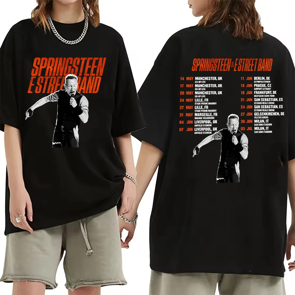 Bruce Springsteen and E Street 2025 Tour T-shirt Man Women Harajuku O-neck Summer t Shirt Tops