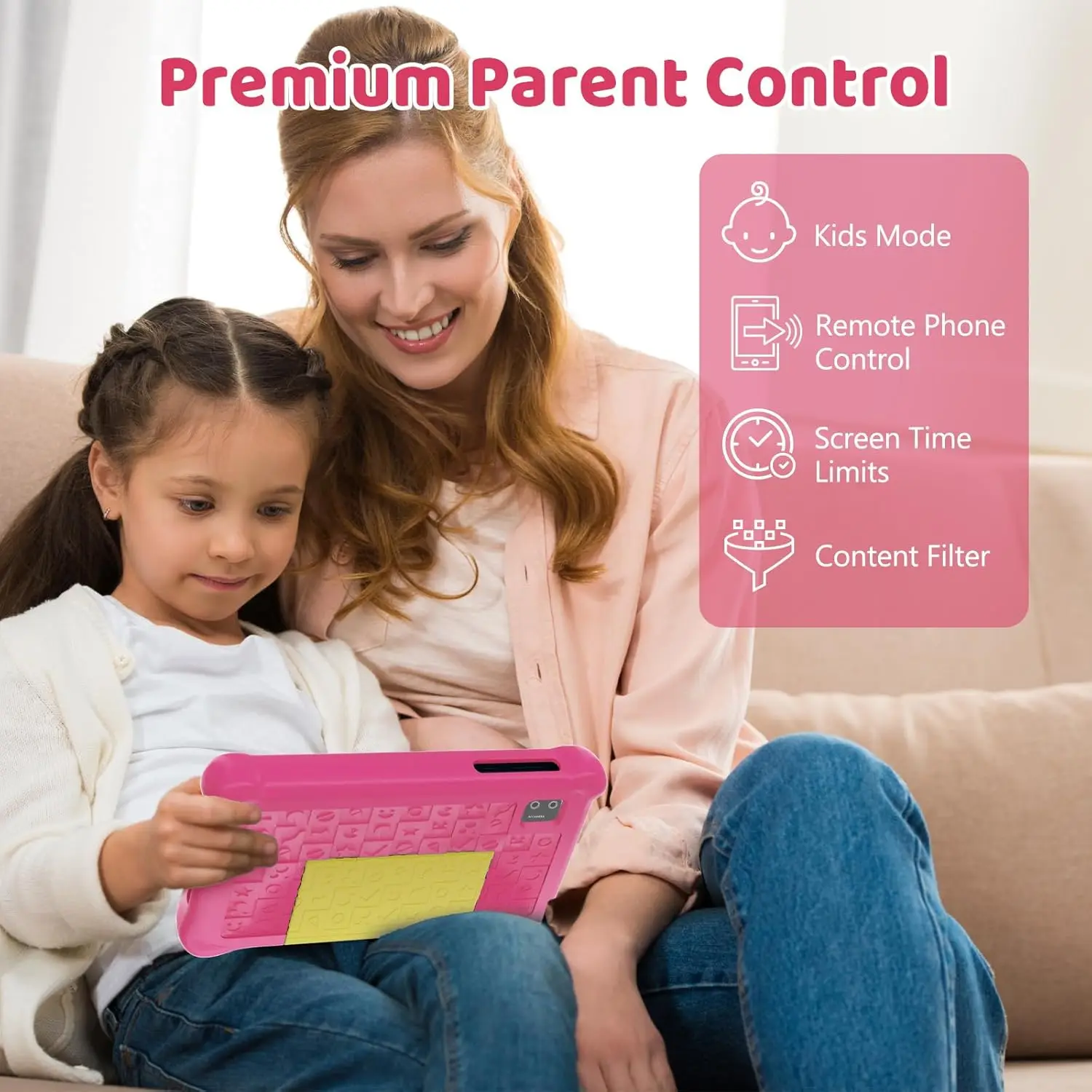 AEEZO 7 Inch Kid Tablet Android Tablets 5GB RAM 32GB ROM 128GB Expand WiFi Bluetooth Dual Camera Children's Gift Kids Software