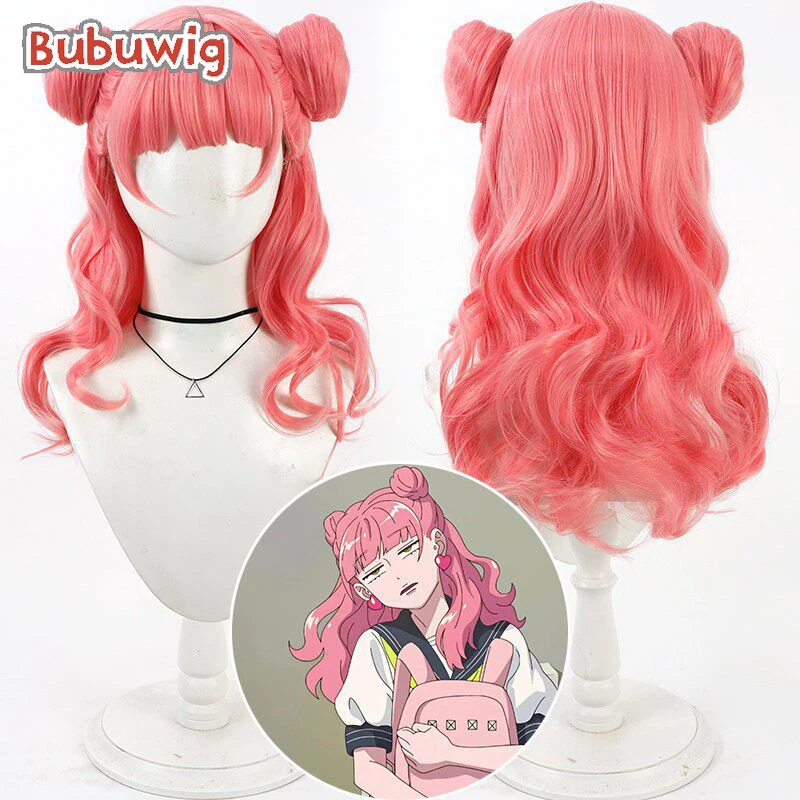 bubuwig-synthetic-hair-miyu-suzuki-cosplay-wigs-with-buns-you-and-i-are-polar-opposites-miyu-suzuki-50cm-pink-wig-heat-resistant