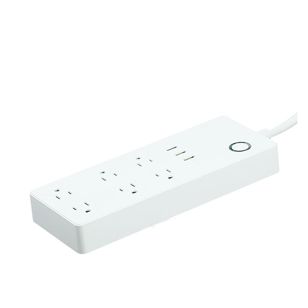 Tuya Smart WIFI Power Strip US with 3 USB Ports 6 Smart Plugs Power monitoring Individual Control Works With Alexa Google Home