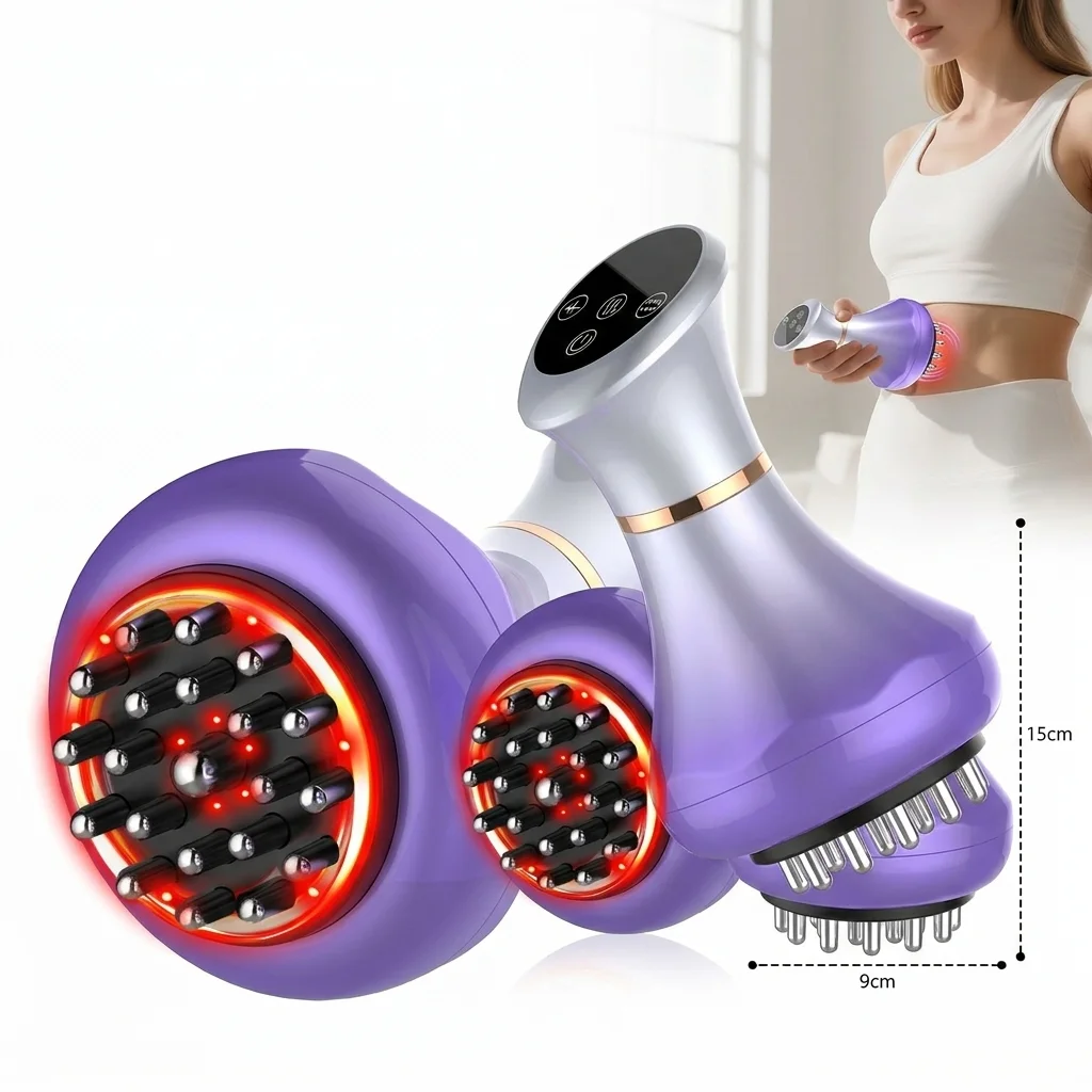 Body Sculpting Massager 4in 1 Electric Cellulite Remover Tool Portable Lymphatic Drainage Device for Fat Burning Skin Tightening