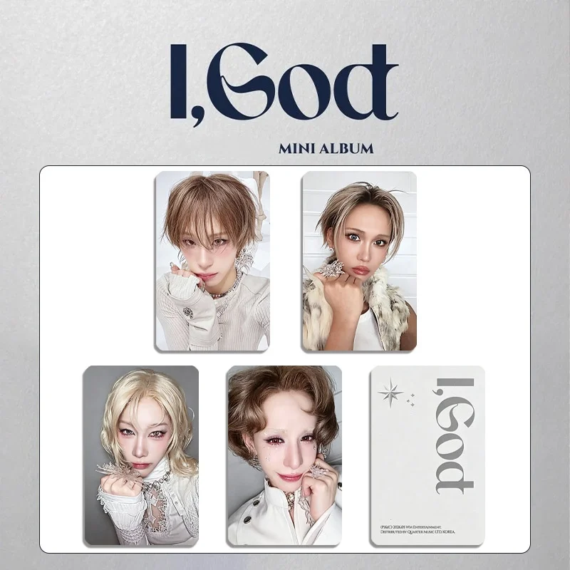 Wumuti Rui Character Props Photocard I GOD 4Pcs/Set High Quality INS Style Double Sides Printing LOMO Cards Hyun Haru Fans Gifts