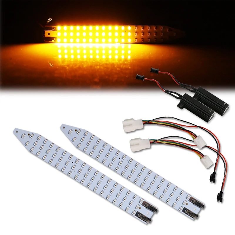 

2pc 54-SMD Amber Full LED Sequential Dynamic Flash Turn Signal Lighting Kit Compatible with 2016-up Mazda MX-5 ND Taillamps