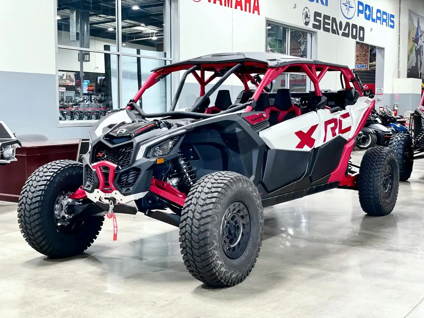 

2024 CanAm Maverick X3 Max X RC Turbo RR (Hybrid White/Legion Red) 4-seater SXS UTV