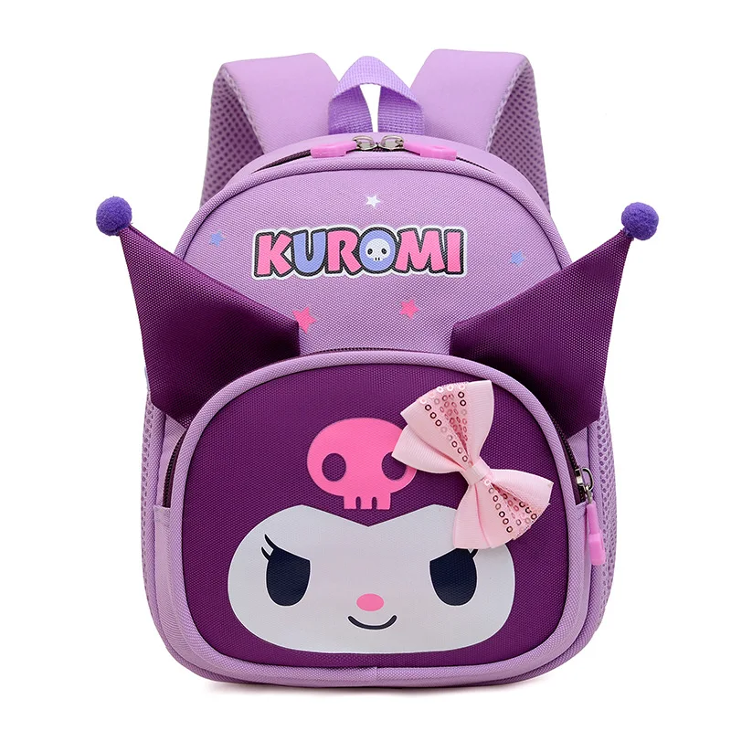 Sanrio Niedlicher Kuromi-Cartoon-Rucksack, hochwertiger Kinderrucksack für die Schule, Saison, Geschenk, Kinder-Reiserucksack