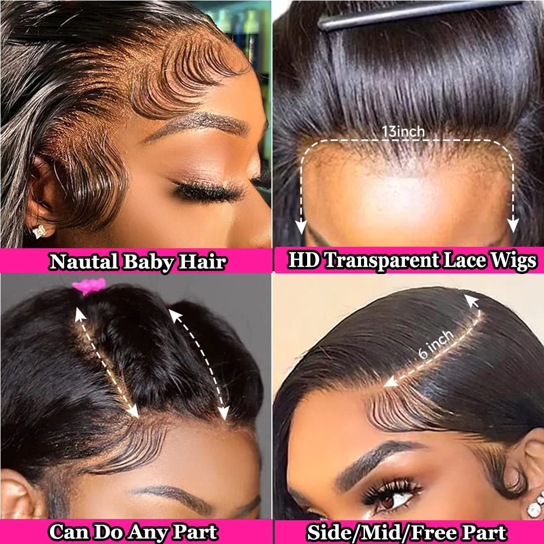 200 Dichte 40 Zoll 13x6 Lace Front Perücken Echthaar 13x6 HD Transparente Lace Front Perücken Echthaar