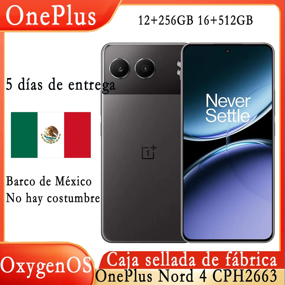 Global Version OnePlus Nord 4, Snapdragon 7 Plus Gen 3 Sony 50MP Camera 5500mAh Battery 100W SUPERVOOC 5G Smartphone OxygenOS