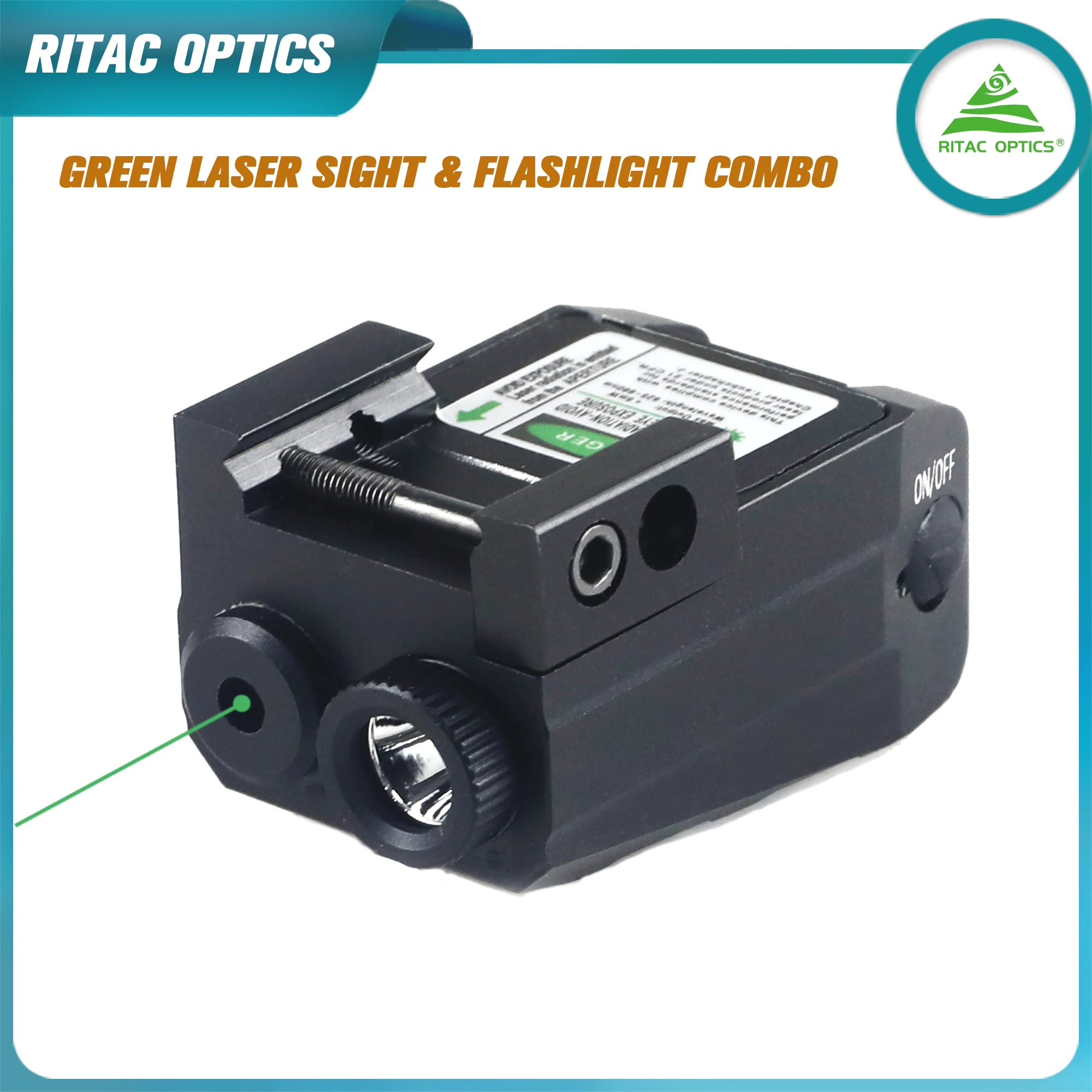 

2-in-1 red laser Green Laser Sight & Flashlight Combo for Hand Gun