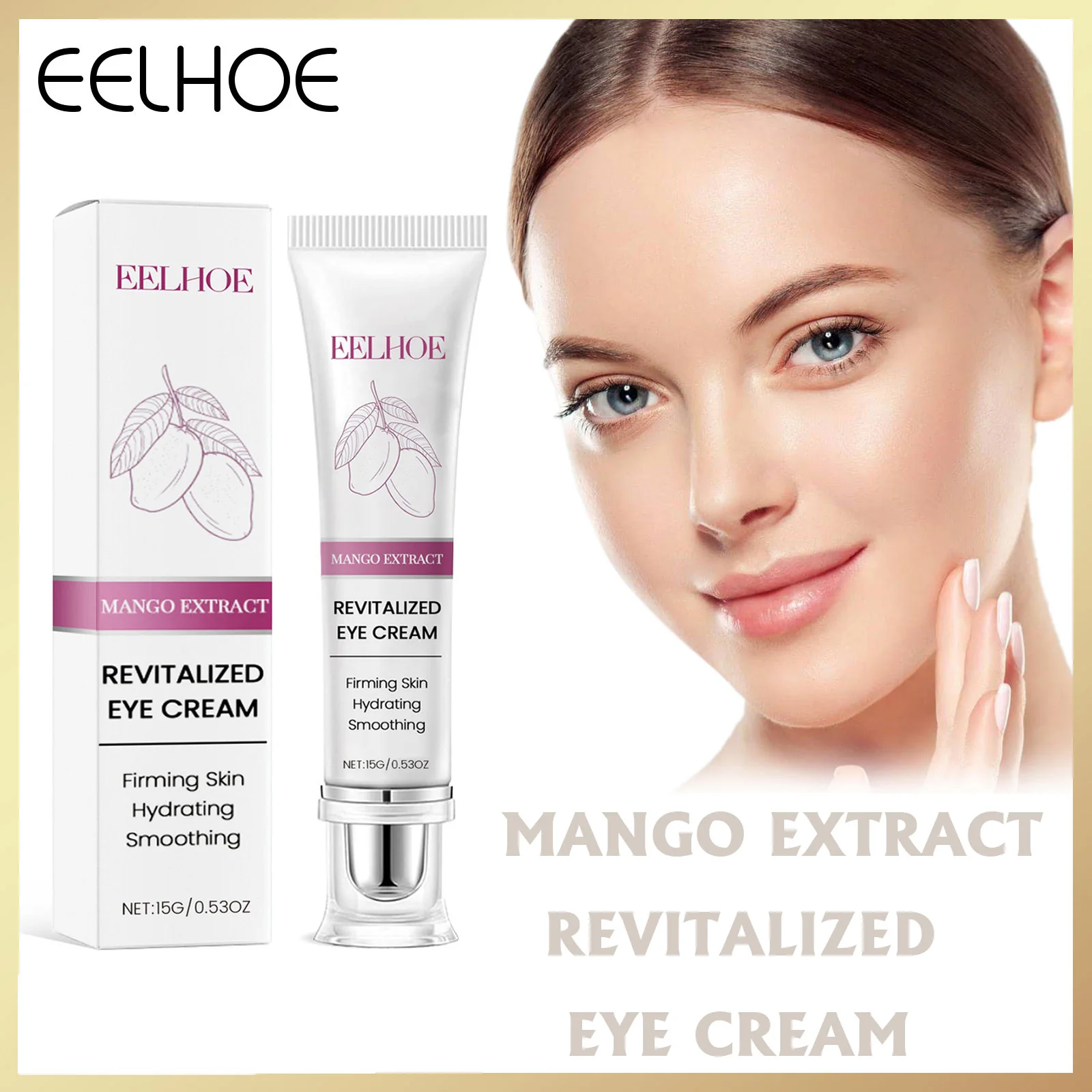 

EELHOE Mango Eye Cream Weakens Fine Lines Fishtail Lines Eye Pouch Gentle Nourishing Elastic Firming Eye Skin Around the Eyes